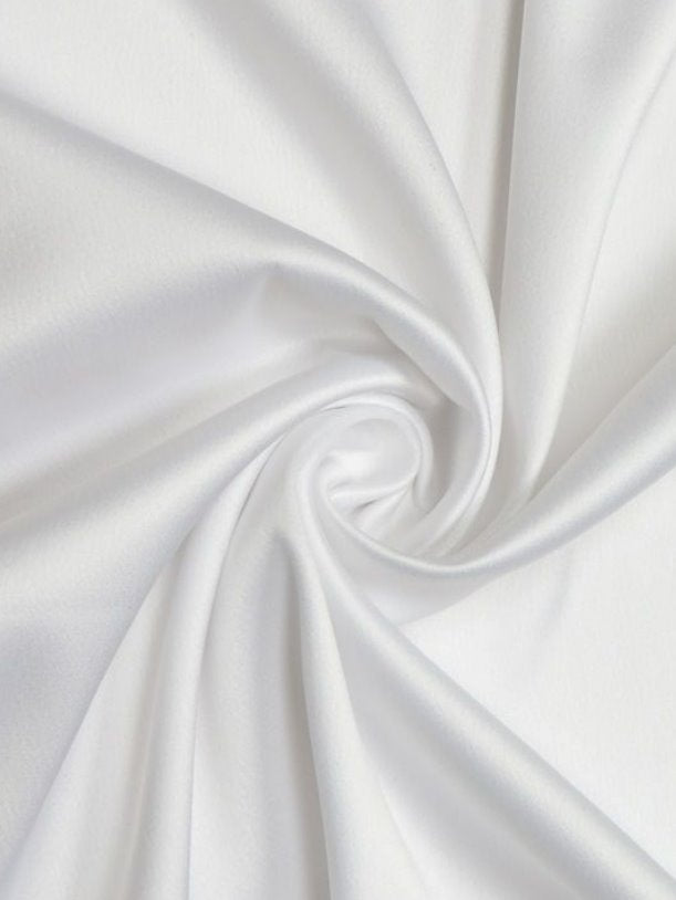 White Stretch Crepe Back Satin