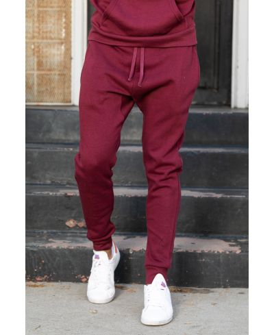 Lucky Blessed Life 601 Cotton Polyester Joggers - Maroon, Unisex Sponge Fleece, Lightweight (1 Piece)