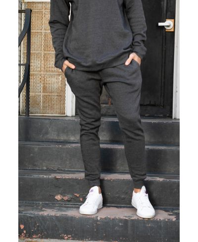 Lucky Blessed Life 601 Cotton Polyester Joggers - Charcoal Heather, Unisex Sponge Fleece, Lightweight (1 Pair)
