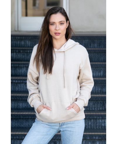 Lucky Blessed Life 401 Hoodie Fleece Fabric - Tan, Unisex Sponge Fleece, 250 Gsm (1 Piece)