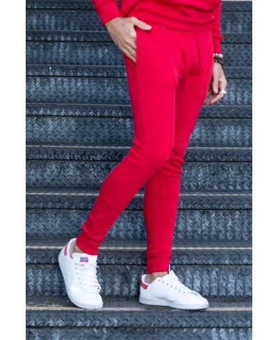 Lucky Blessed Life 601 Cotton Polyester Joggers - Red, Unisex Sponge Fleece, Lightweight (1 Piece)