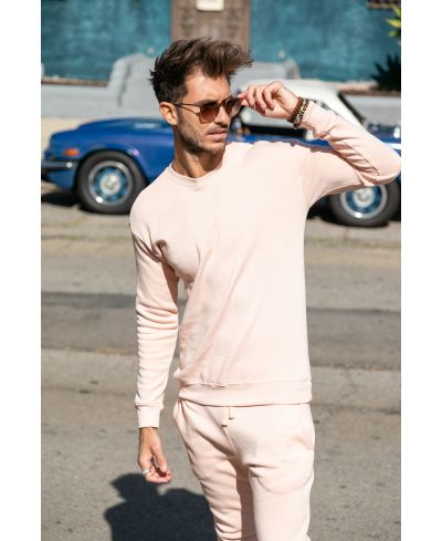 Lucky & Blessed Life 501 Sweatshirt Fabric - Peach, Unisex Sponge Fleece, 10 Oz (1 Piece)