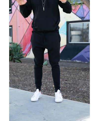 Lucky Blessed Life 601 Cotton Polyester Joggers - Black, Unisex Sponge Fleece, Lightweight (1 Piece)