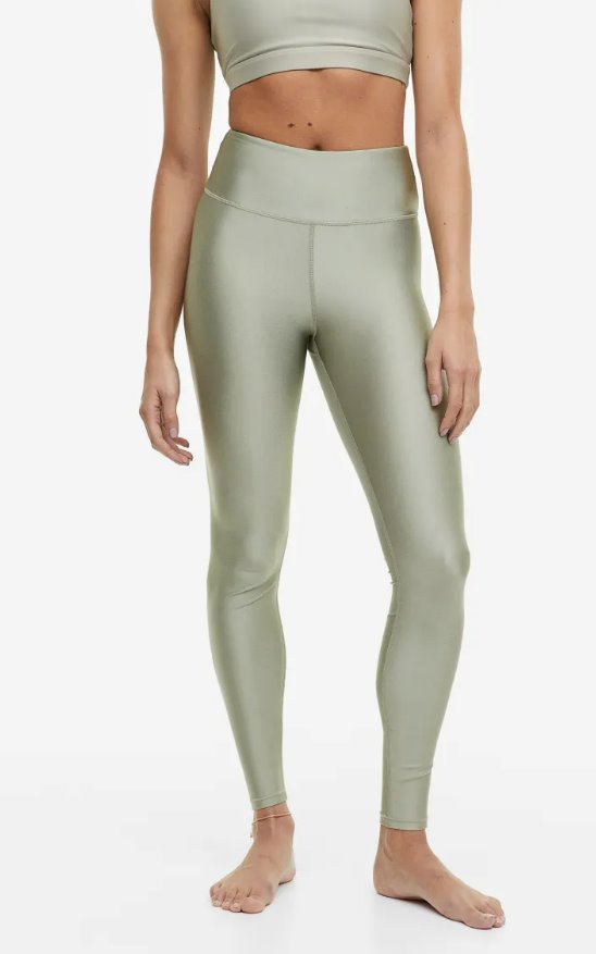 Shiny Nylon Spandex Sage Green