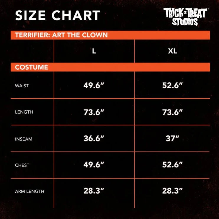 Terrifier - Art the Clown Costume