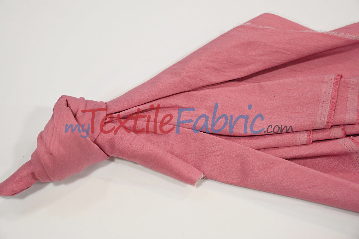 Faux Silk Polyester Dupioni Fabric - Solid Texture, 54" Width, Multiple Colors (Yards, Bolts, Sample Swatch)