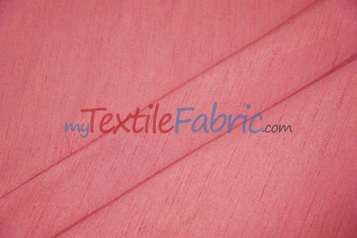 Faux Silk Polyester Dupioni Fabric - Solid Texture, 54" Width, Multiple Colors (Yards, Bolts, Sample Swatch)