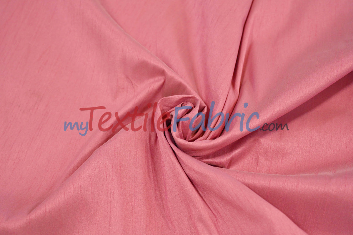 Faux Silk Polyester Dupioni Fabric - Solid Texture, 54" Width, Multiple Colors (Yards, Bolts, Sample Swatch)