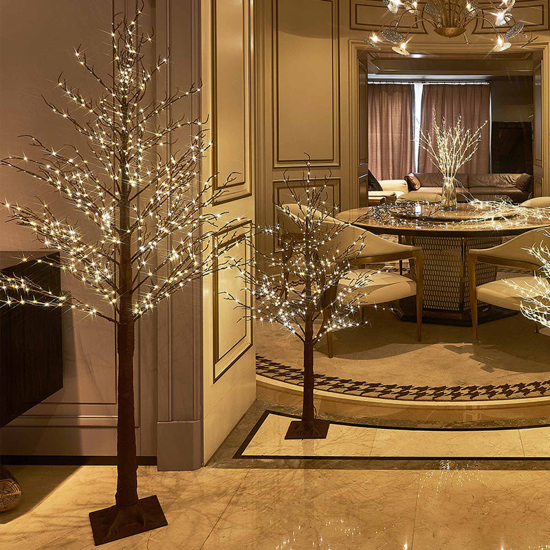 690LT Brown Twig Tree, 72 Inch Plug-In LED Lights, Realistic Bark Texture Indoor/Outdoor Decor