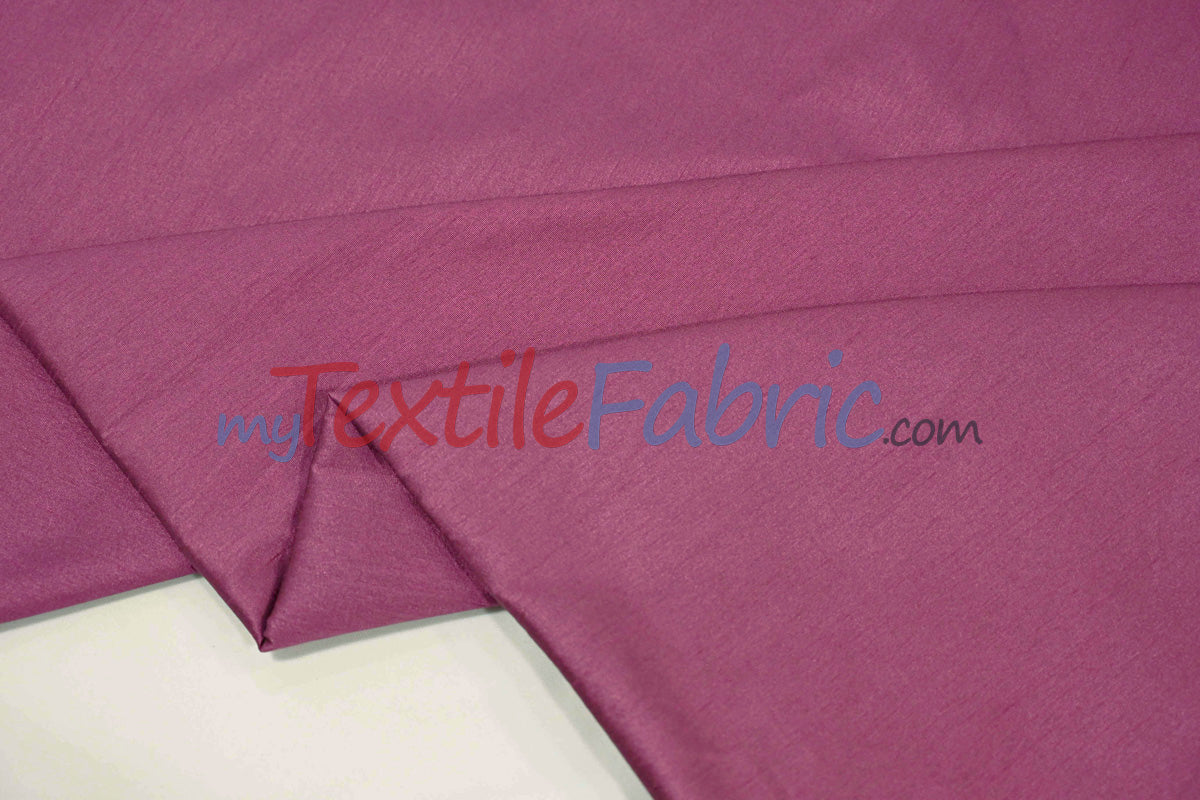 Faux Silk Polyester Dupioni Fabric - Solid Texture, 54" Width, Multiple Colors (Yards, Bolts, Sample Swatch)
