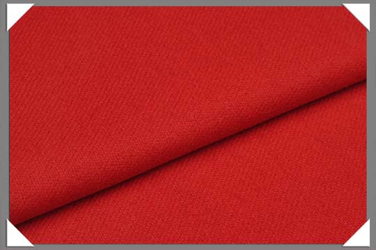 Red Wool Flannel Fabric - Red Solid, 58/60" Width