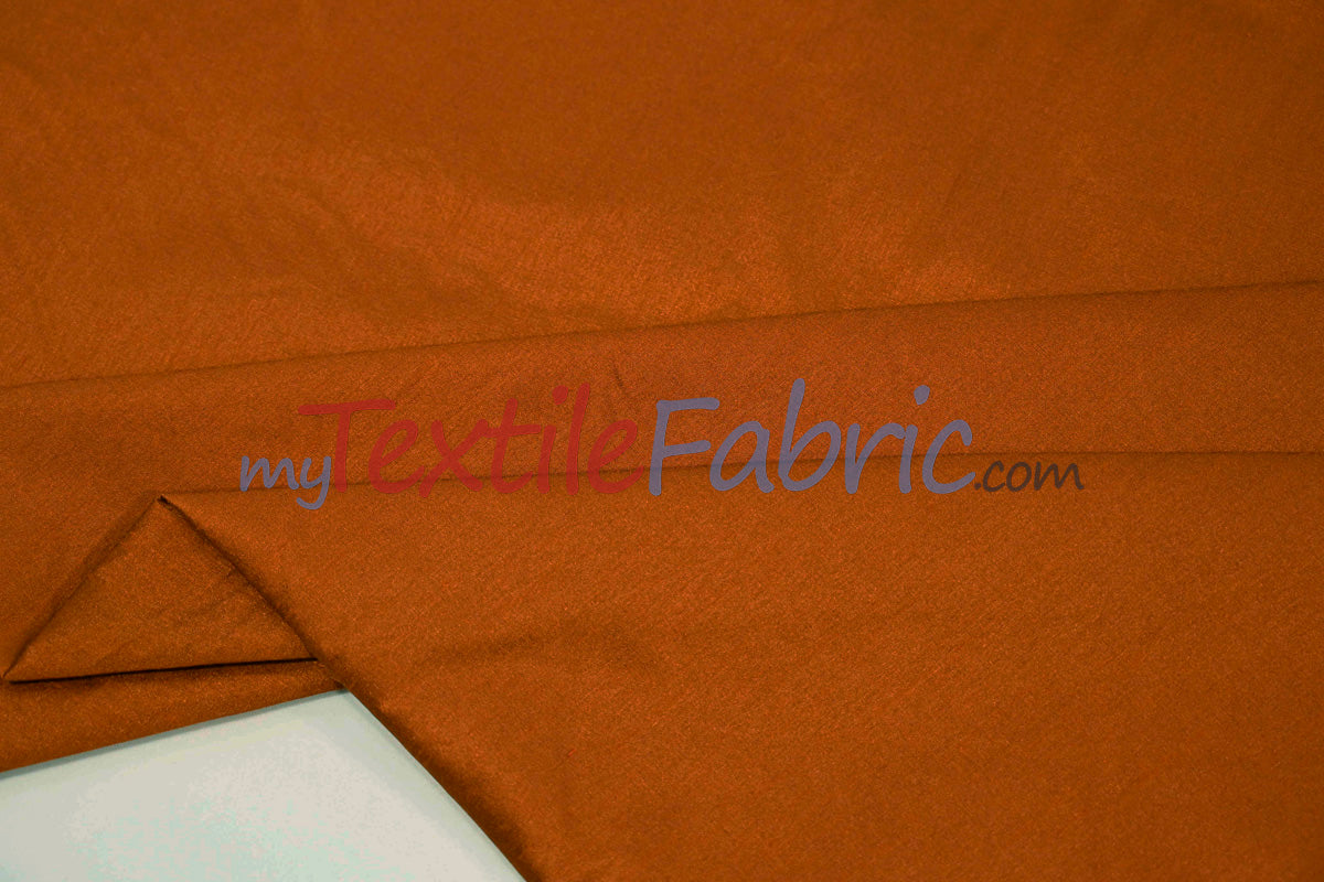 Faux Silk Polyester Dupioni Fabric - Solid Texture, 54" Width, Multiple Colors (Yards, Bolts, Sample Swatch)