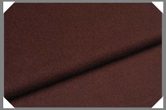 Brown Wool Flannel Wool Flannel Fabric - Dark Brown, 58/60" Wide
