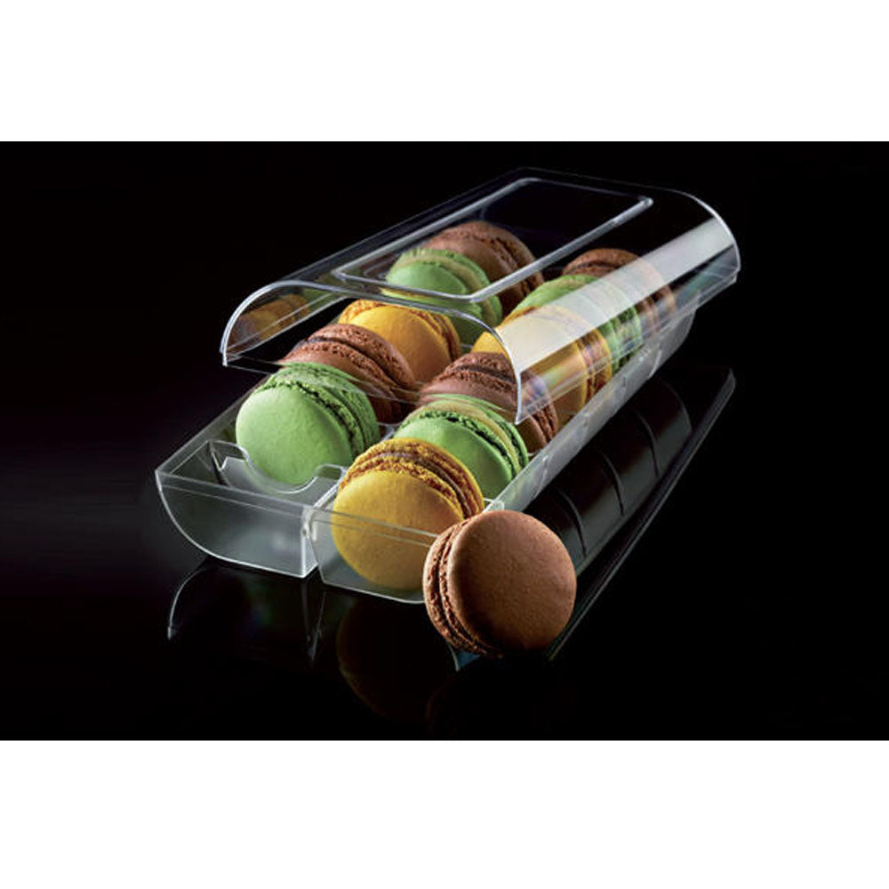 Silikomart Clear Macaroon Tray with Cover, Case of 48