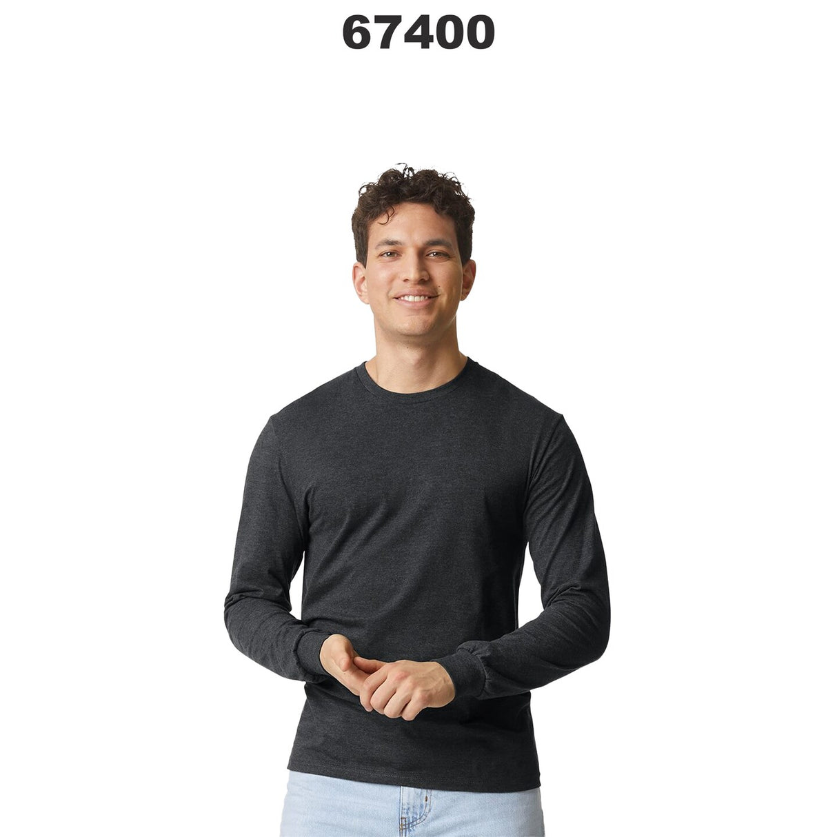 Gildan® Softstyle CVC Crewneck Long Sleeve T-Shirt