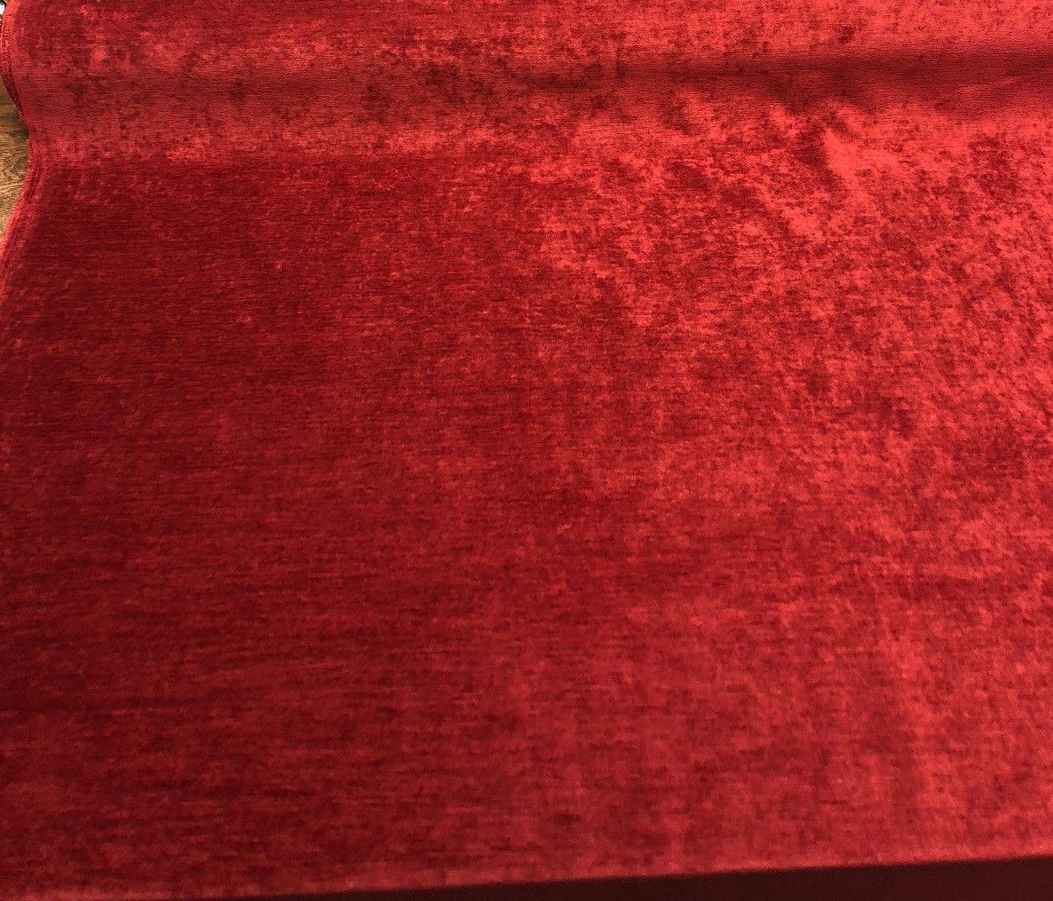 Evens Chenille Upholstery Fabric - Red Chili Burgundy, 57" Width (1 Yard)