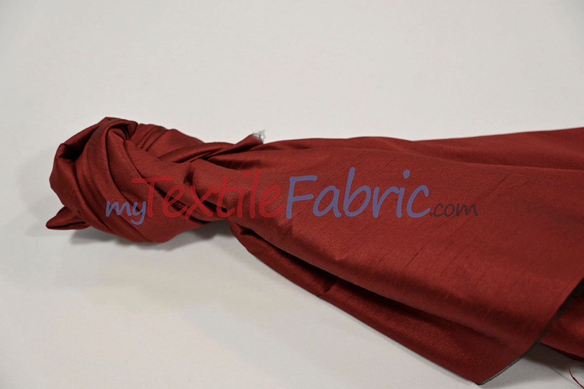 Faux Silk Polyester Dupioni Fabric - Solid Texture, 54" Width, Multiple Colors (Yards, Bolts, Sample Swatch)