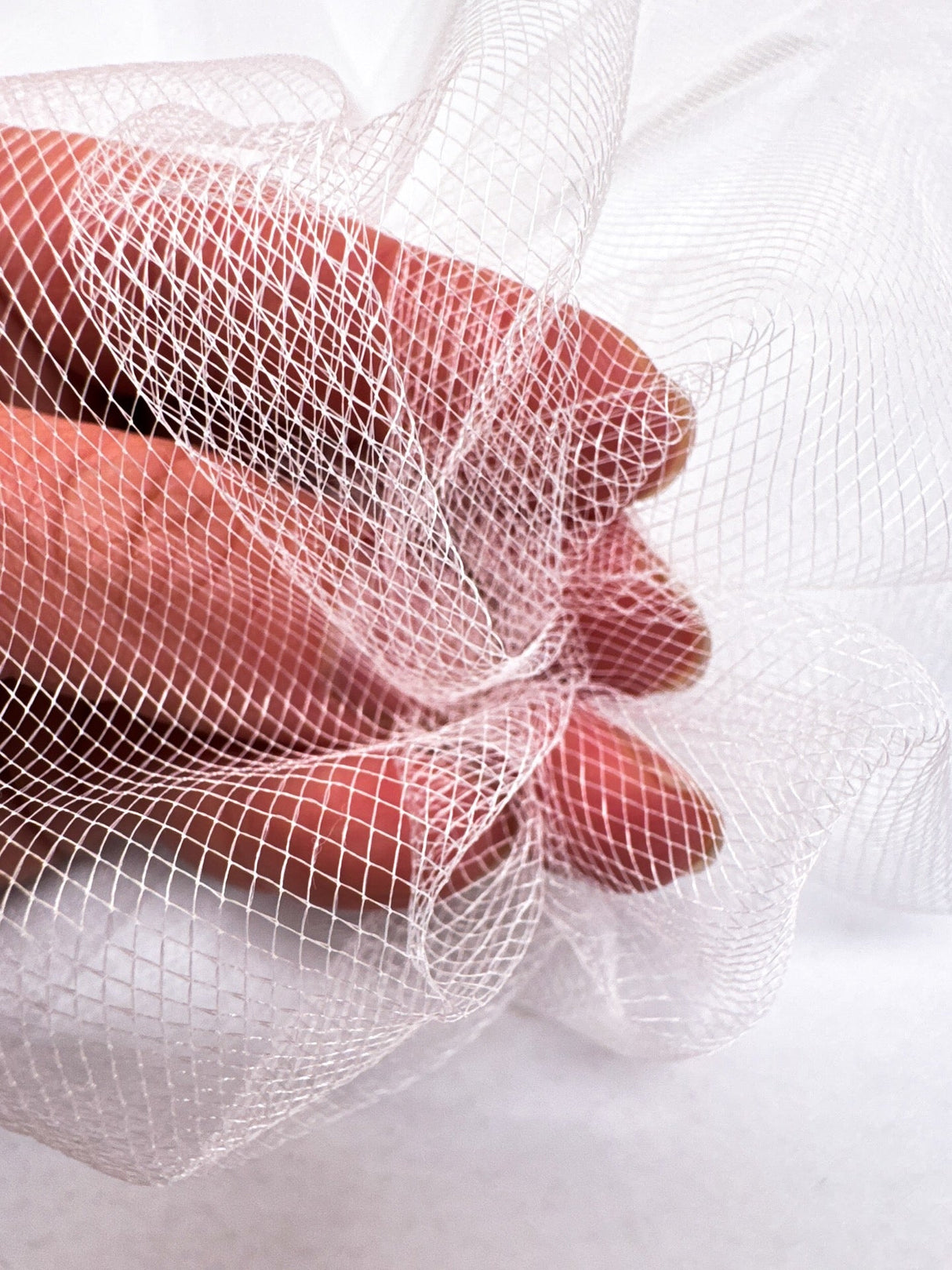 Polyamide Mesh White Stretch