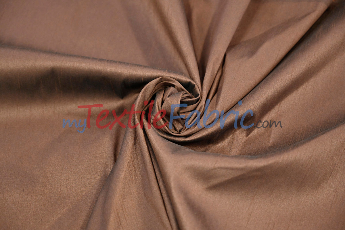 Faux Silk Polyester Dupioni Fabric - Solid Texture, 54" Width, Multiple Colors (Yards, Bolts, Sample Swatch)