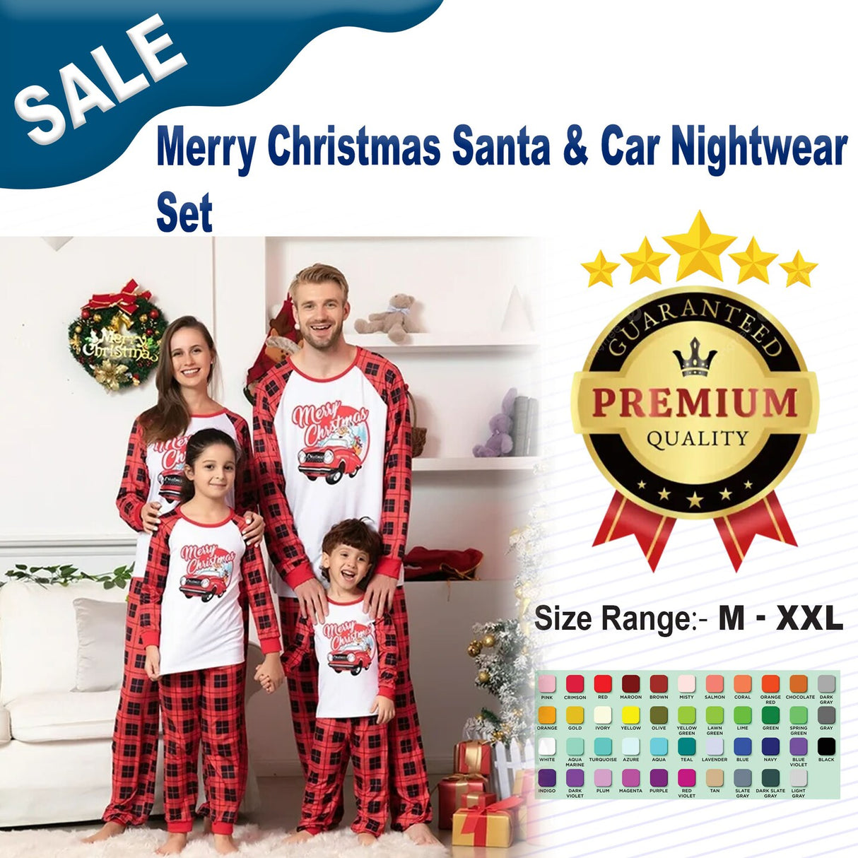 Merry Christmas Santa & Car Nightwear Set