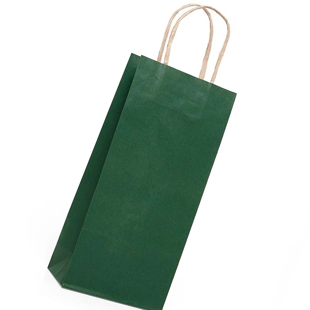 Deluxe Twisted Handle Paper Wine Bag 6" x 3 1/4" x 13"