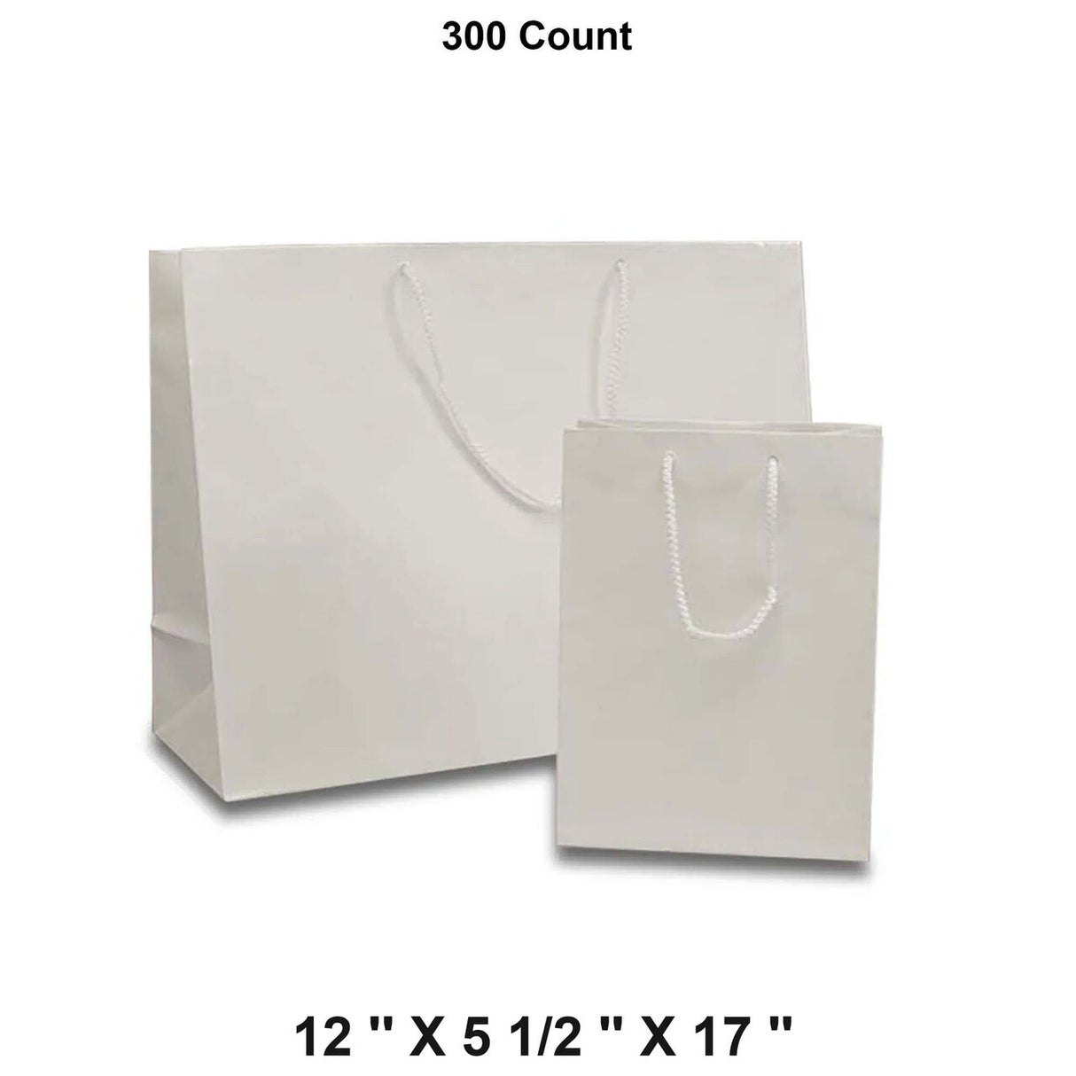 Glossy Paper Euro Totes 12'' x 5 1/2'' x 17'' for Small Gifts