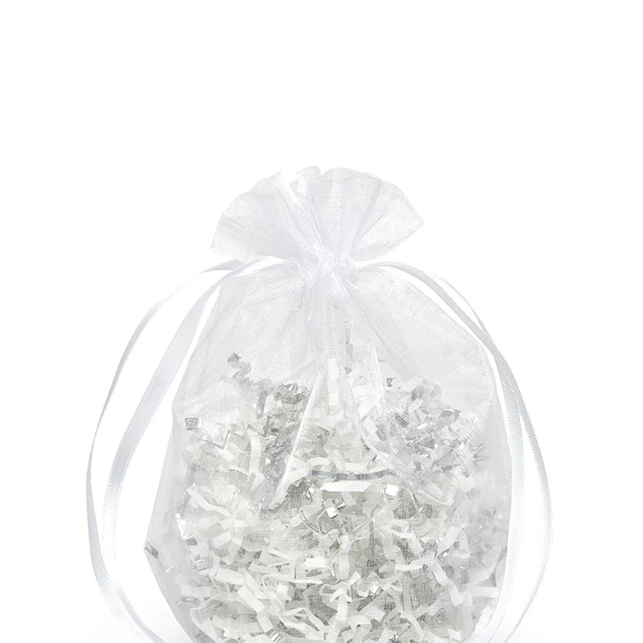 Wide Round Flat Bottom Organza Bags 9'' x 5 1/2'' x 12'' for Favors