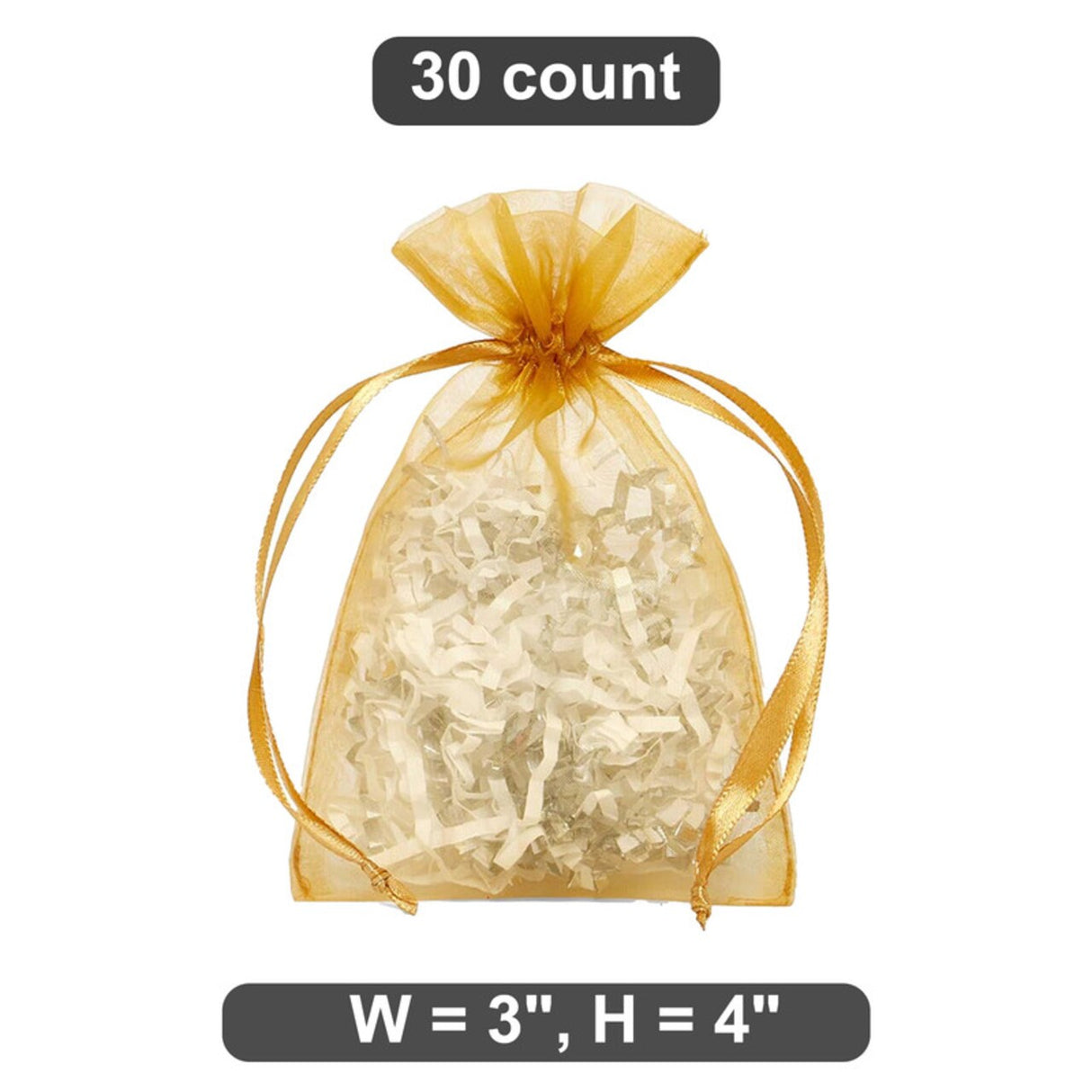 Elegant Pouch for Jewelry 3" x 4" Organza Bag