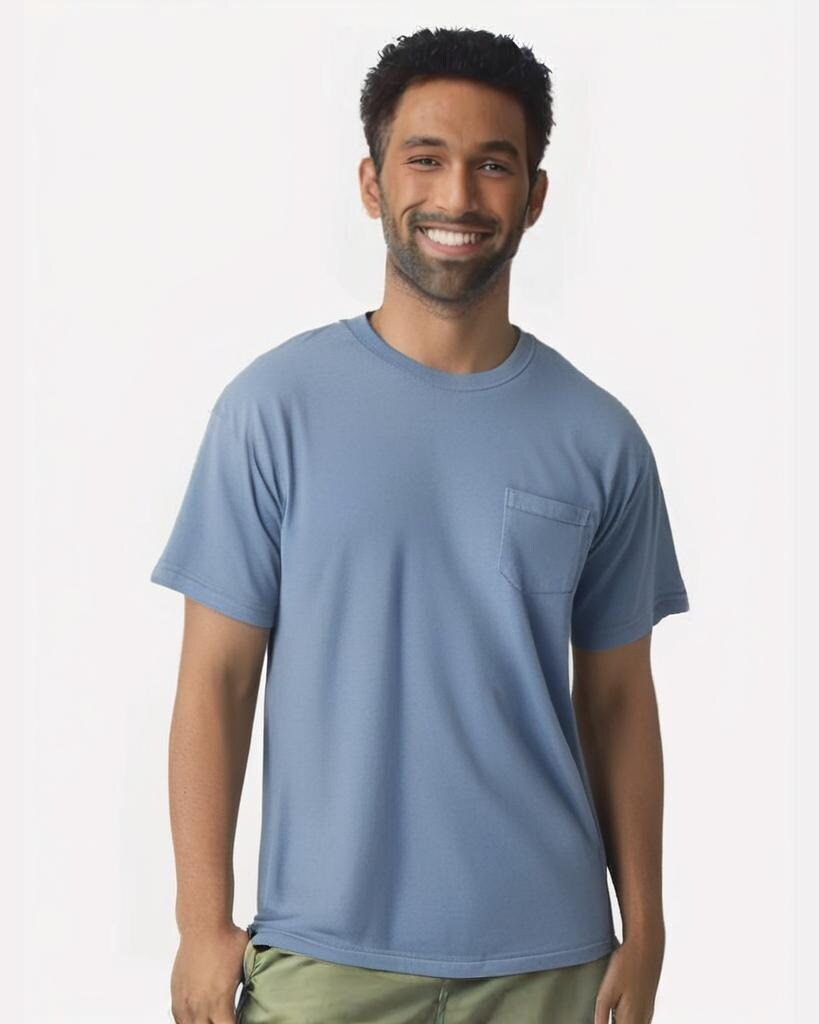 Comfort Colors® Garment-Dyed Heavyweight Pocket Crewneck Short Sleeve T-Shirt
