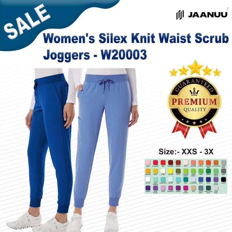 Jaanuu® Women's Silex Knit Waist Scrub Joggers