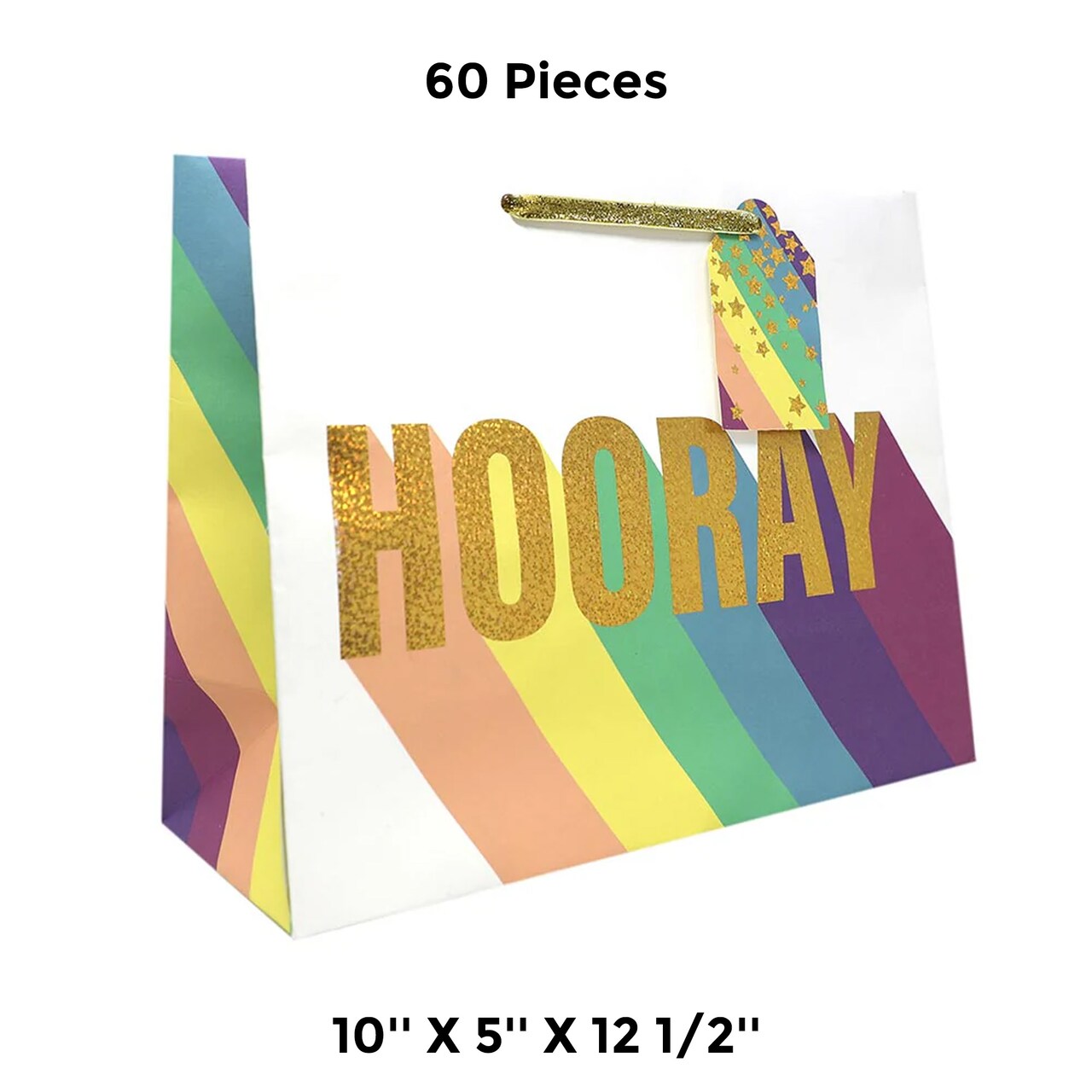 Patterned Gift Bags 10" X 5" X 12 1/2" Eco-Friendly Durable Design