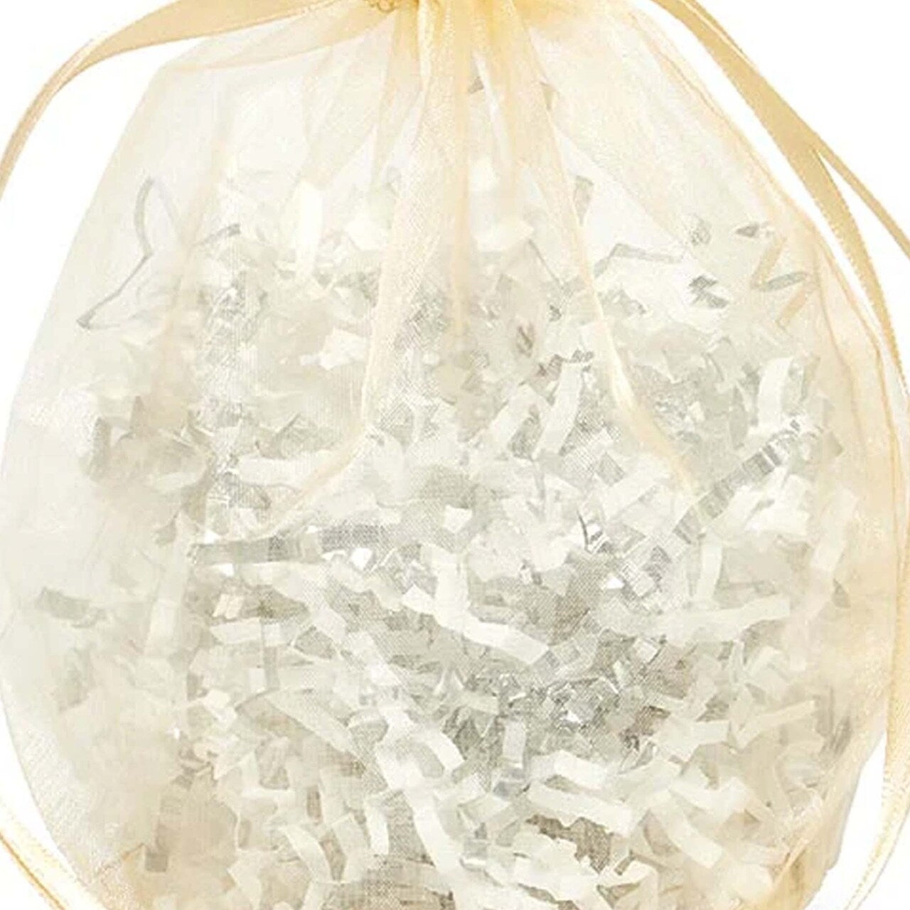 Wide Round Flat Bottom Organza Bags 6 1/2'' x 4'' x 7'' for Party Favors