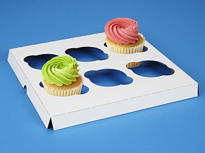 10x10 White Cupcake Box 6 Cavity Insert