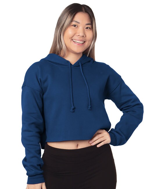 Bayside ® Ladies Usa Made Cropped Hooded Sweatshirt