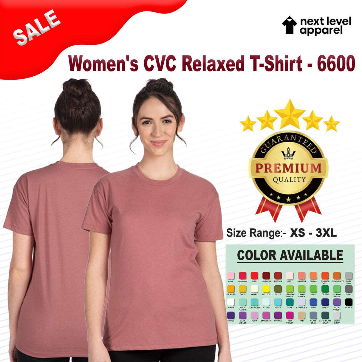 Next Level® Women's CVC Relaxed Crewneck Short Sleeve T-Shirt