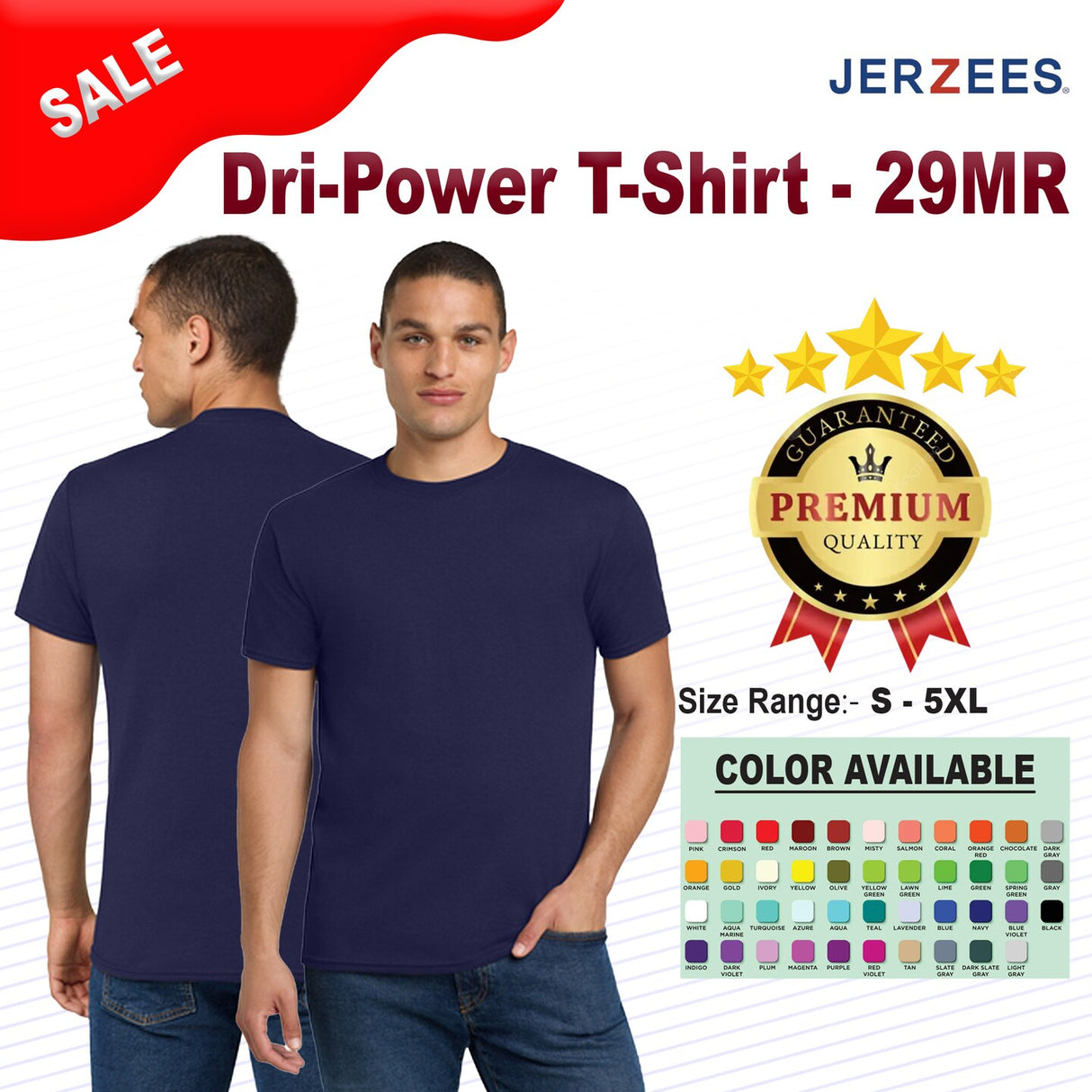 Jerzees® Dri Power Cotton Polyester Stylish T-Shirt