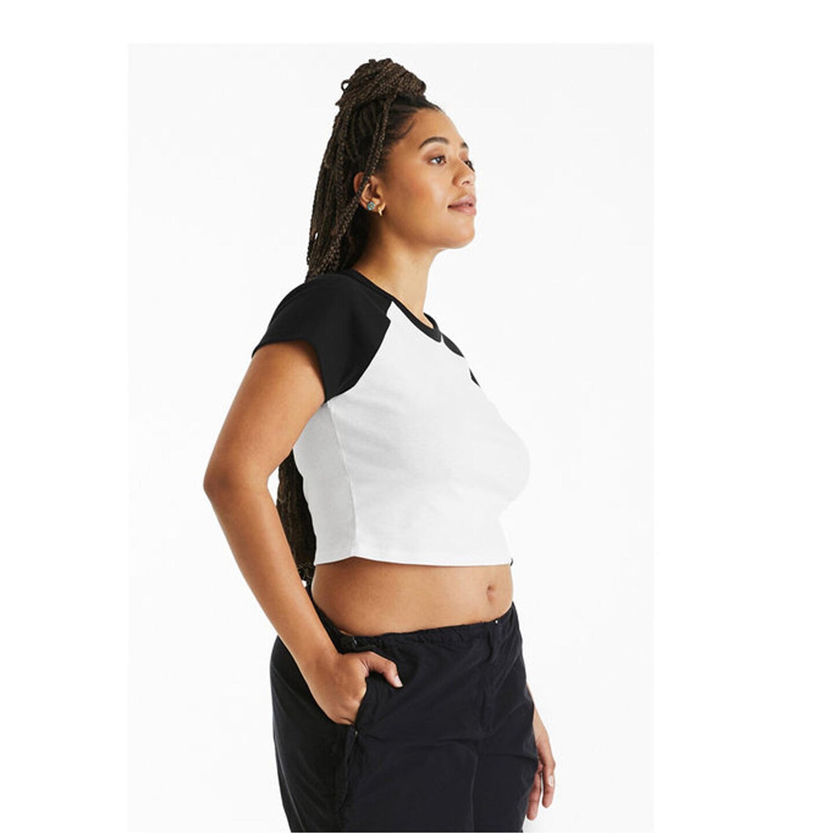 Bella + Canvas® Ladies Micro Ribbed Raglan Baby T Shirt