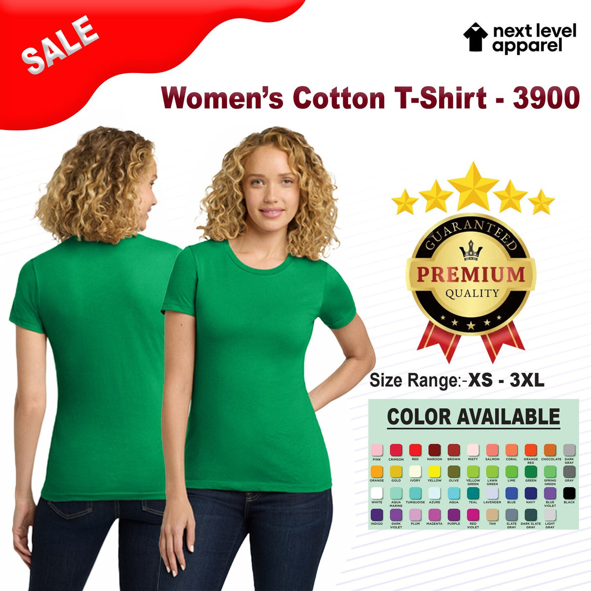 Next Level® Women's Cotton Short Sleeve Crewneck T-Shirt