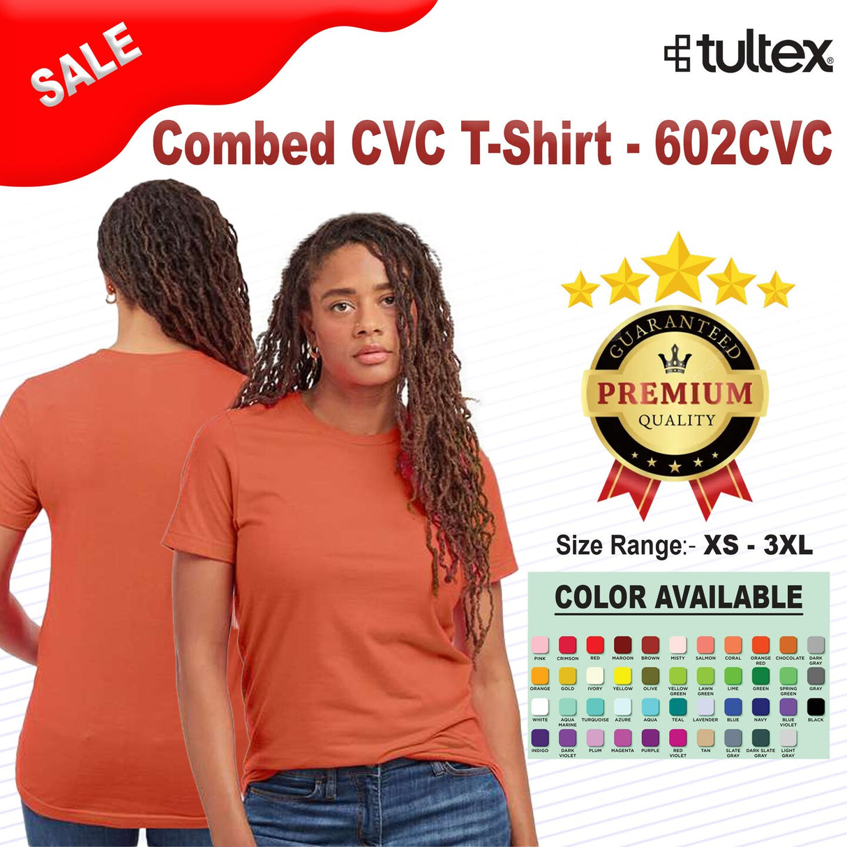 Tultex® Combed CVC Crewneck Short Sleeve T-Shirt