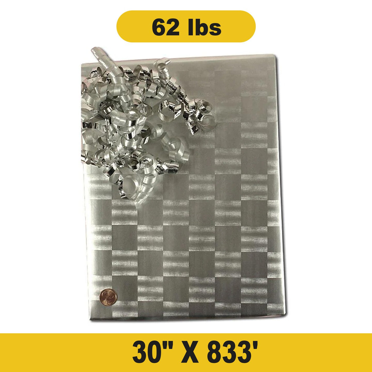 Metallic Foil Wrapping Paper Roll 30'' × 833'