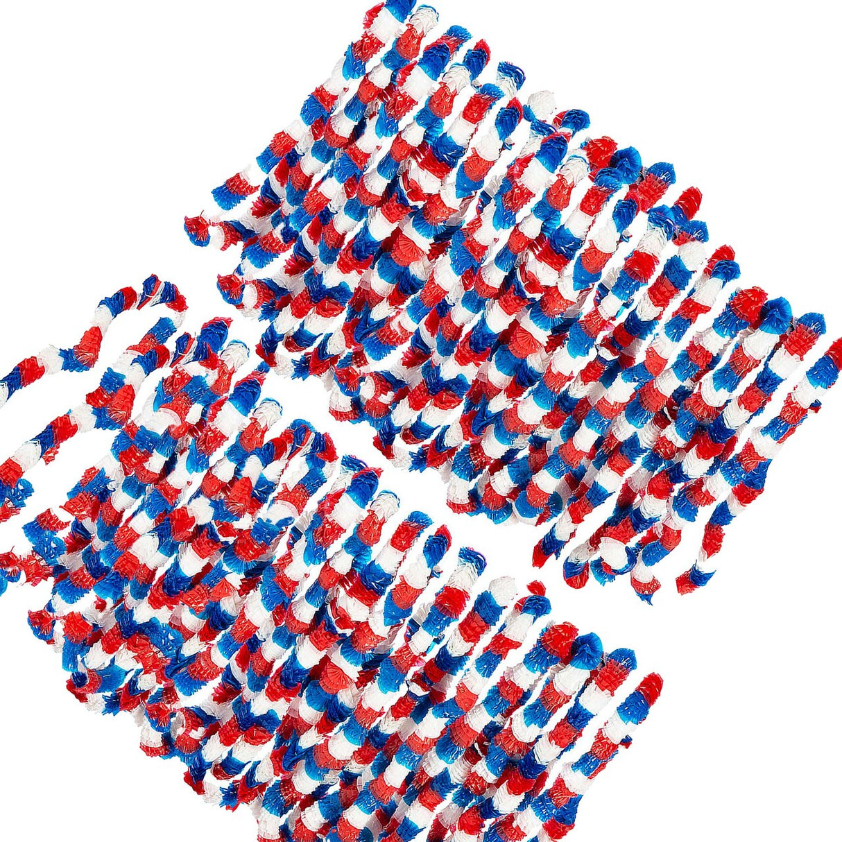 36" Bulk 48 Pieces Patriotic Red, White & Blue Tri-Color Plastic Leis