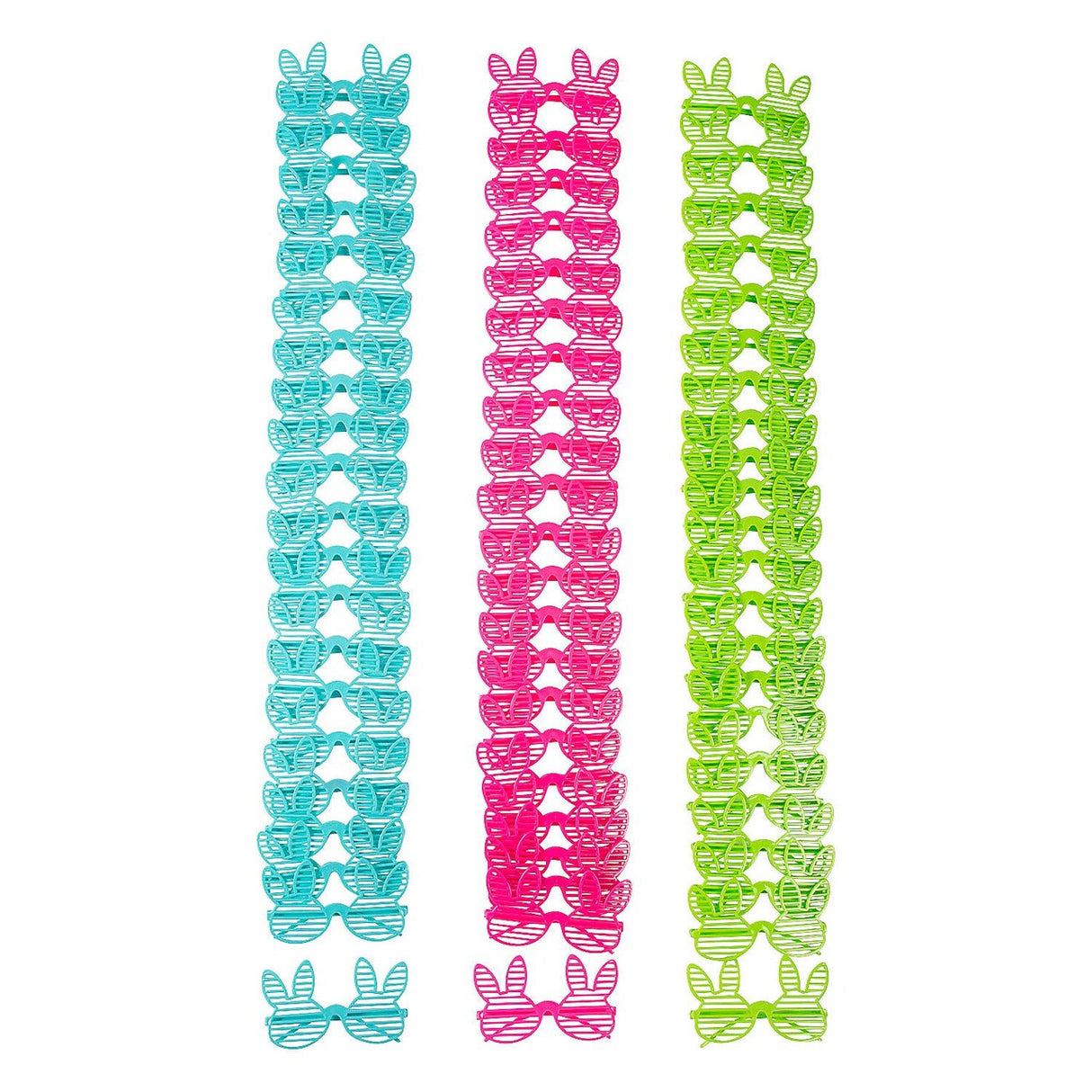 Colorful Easter Bunny Shutter Glasses – Set of 72 for Festive Celebrations
