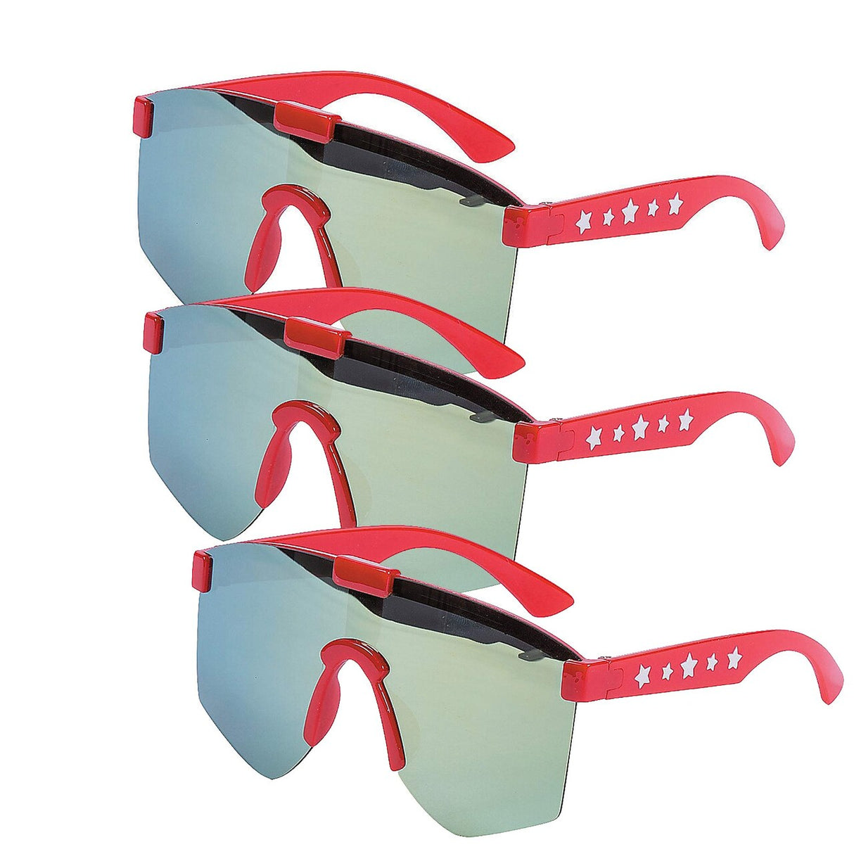 Kids Patriotic Retro Shield Sunglasses - 6 Pc.