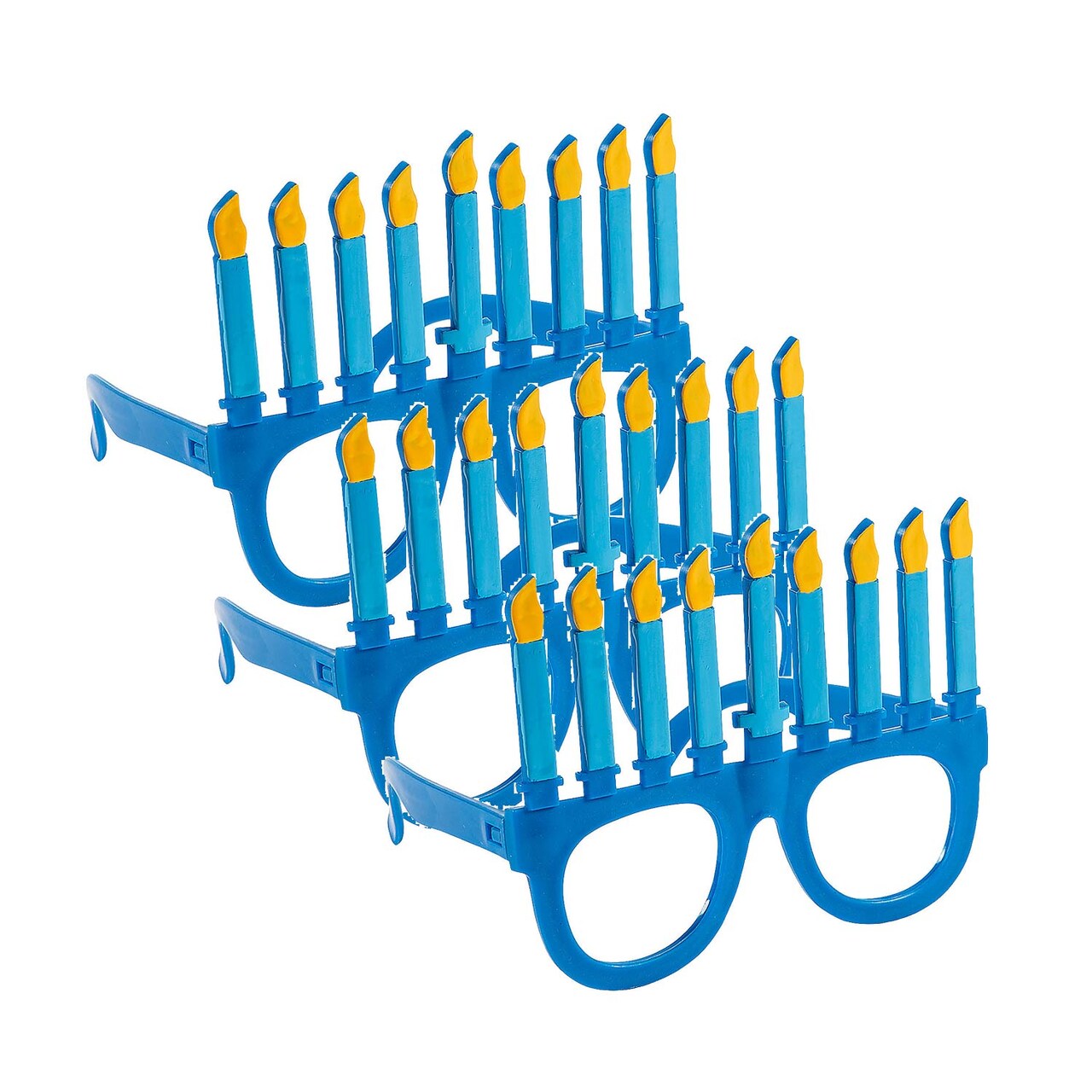 Menorah-Shaped Glasses Set – Pack of 12