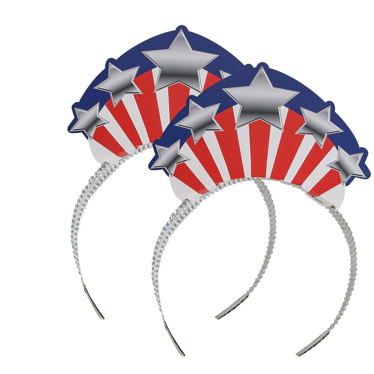 5 3/4" x 4" Kids Patriotic Lady Liberty Crown Cardstock Tiaras 12 Pc.