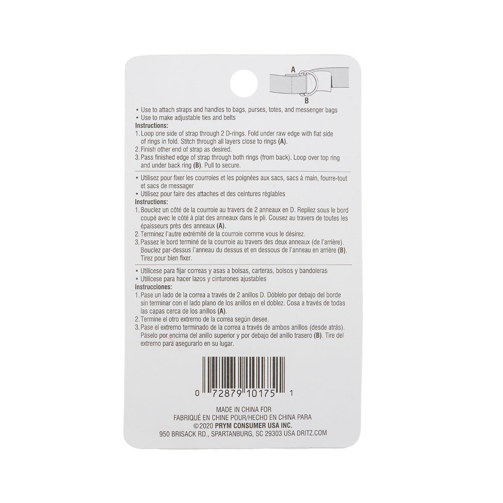Dritz 4pc Gold D-Rings - 1"
