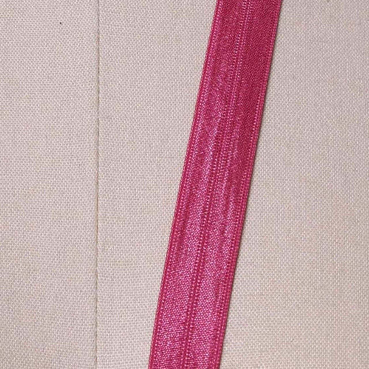 5/8" 3 Yards Magenta Fold Over Elastic Trim Soft Stretch Sewing Ribbon