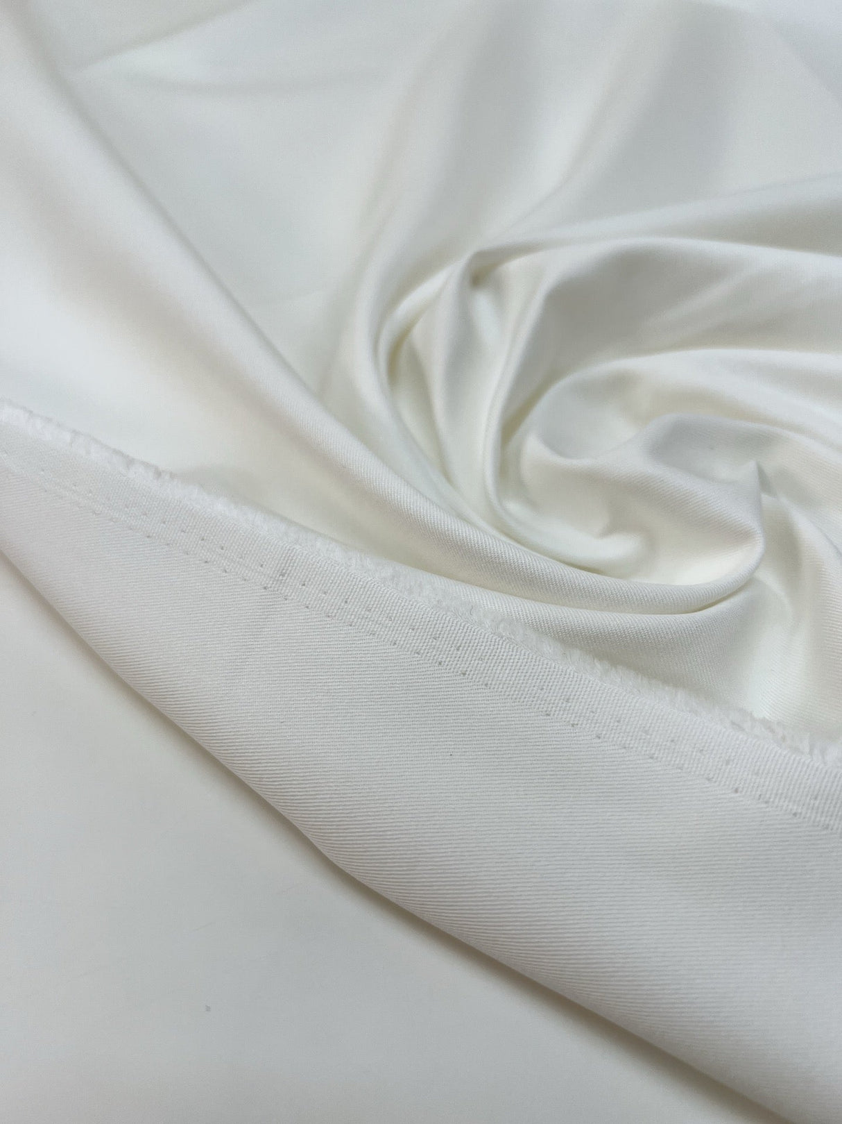 Cotton White Gabardine Fabric