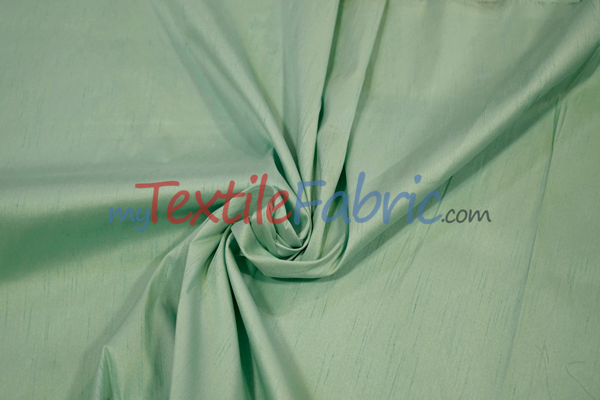 Faux Silk Polyester Dupioni Fabric - Solid Texture, 54" Width, Multiple Colors (Yards, Bolts, Sample Swatch)