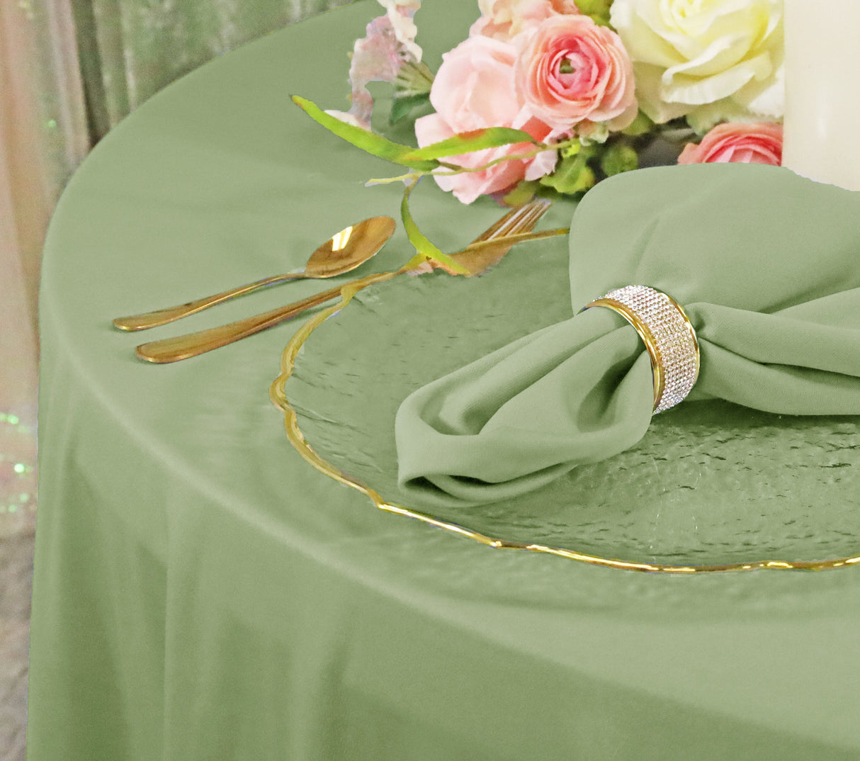 Scuba Dinner Napkins 20x20 Sage Green